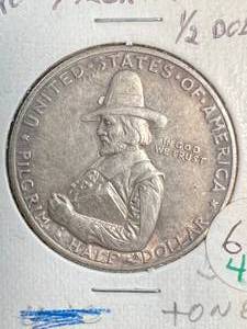1920 US PILGRIM COMMEM HALF DOLLAR