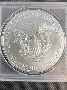2019 AMERICAN SILVER EAGLE 1 TROY OZ .999 FINE SILVER UNC IN CASE
