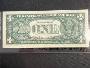 1957B US BLUE SEAL $1 SILVER CERTIFICATE UNC
