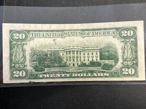 1934-D US $20 GREEN SEAL FEDERAL RESERVE NOTE