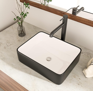 lot 201 image: Bathroom Vessel Sink Rectangular 19x15