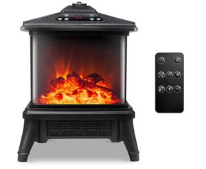 lot 215 image: Electric Fireplace Heater with Remote 1500W
