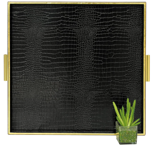 lot 111 image: HofferRuffer Extra Large Square Serving Tray