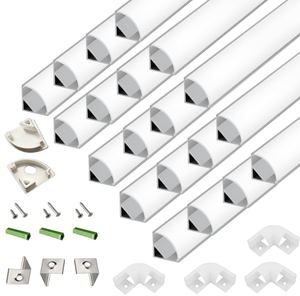 lot 116 image: LOT OF 20 3.3FT 1Meter V Shape LED Strip Aluminum Channel Diffuser System