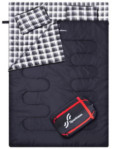 lot 153 image: Double Sleeping Bag for Camping Sportneer 2 Person Sleeping Bags