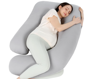 lot 166 image: Momcozy Pregnancy Pillows for Sleeping, U Shaped Full Body Pillow