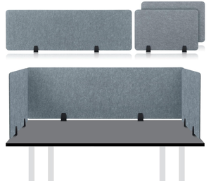 lot 300 image: LOT OF 3 Acoustic Desk Divider Soundproof Desk