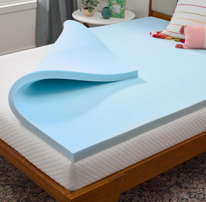 lot 457 image: Full Size Linenspa 2 Inch Gel Infused Memory Foam Mattress Topper