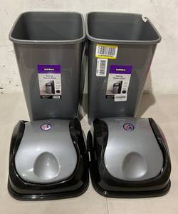 lot 353 image: LOT OF 2 Swing Trash Can