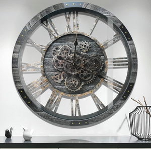 lot 11 image: DORBOKER 36 Extra Large Wall Clock with Moving Gears