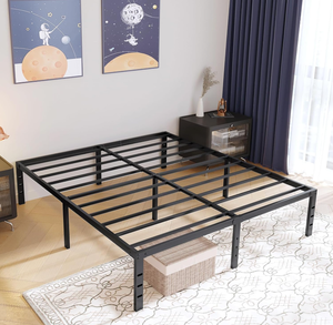 lot 329 image: King Size Bed Frame 14 Inch Metal Platform Bed Frame