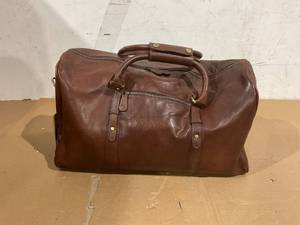 lot 466 image: Leather Travel Duffel Bag
