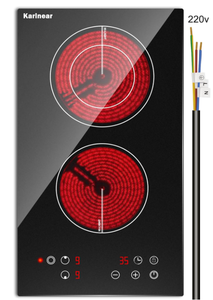 lot 527 image: Karinear 2 Burner Electric Cooktop 12 Inch