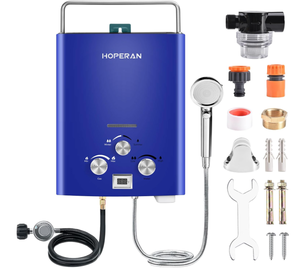 lot 37 image: Outdoor Propane Water Heater - 1.6GPM 6L Portable Gas Water Heater