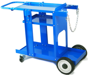 lot 77 image: Foxngear Welding Cart for TIG MIG Welder Plasma Cutter Gas Bottle Storage 3-Tier Shelves
