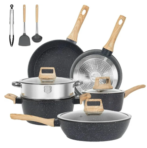 lot 81 image: 12PCS Pots and Pans Set Non Stick Kitchen Cookware Sets