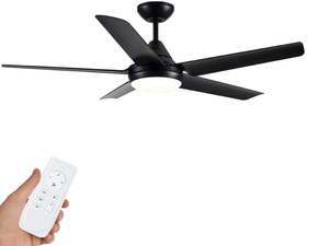 lot 88 image: 48 Inch Black Ceiling Fan with Light Modern Ceiling Fan with Lights and Remote Dimmable