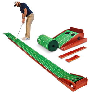 lot 94 image: PERFECT PRACTICE Putting Mat - Indoor Golf Putting Green with 12 Hole Training for Mini Games & Practicing at Home