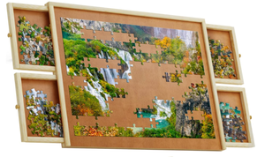 lot 492 image: 1500 Piece Wooden Jigsaw Puzzle Table - 4 Drawers