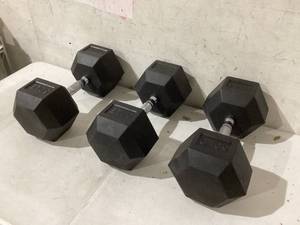 lot 538 image: LOT OF 3 50LB Dumbell