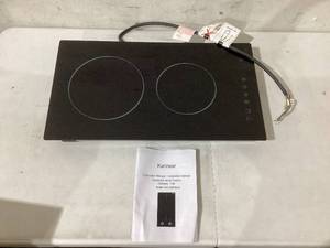 lot 542 image: Karinear 2 Burners Electric Cooktop, 120v Plug in Ceramic Cooktop