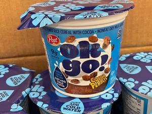 lot 14 image: Post Ok Go Cocoa Pebbles box of 12 Best by 11082023