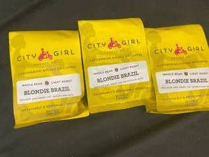 lot 24 image: City Girl Coffee Brazil blend 3 bags Best by 1222023