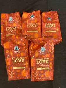 lot 29 image: Caribou Pumpkin Spice coffee 5 bags Best by 03012024