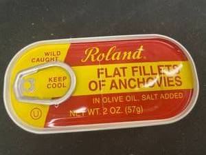 lot 31 image: Anchovies in OIlive Oil 25 X 2 oz tins Best by 08162023
