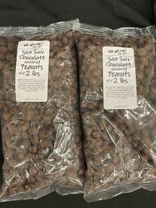 lot 34 image: Sea Salt Chocolate covered Peanuts 2 X 2 lb bags Best by 05022024