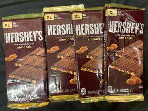 lot 60 image: 4 Large Hershey almond bars