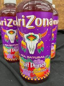 lot 153 image: Arizona Fruit Punch 6 X 34oz bottles