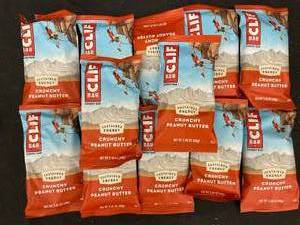 lot 297 image: Cliff Bars Crunchy Peanut Butter 12 bars Best by 05092024