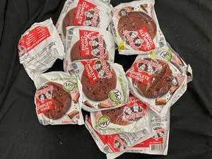 lot 335 image: Lenny and Larrys double choc protein Cookies&nbspBest&nbspBy 06052024