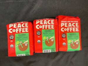 lot 646 image: Peace Coffee Coumbia Ground 3 bags&nbspBest&nbspBy 12232023