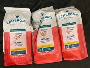 lot 667 image: Camerons Hazelnut coffee ground 3 bags&nbspBest&nbspBy 08182023