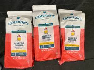 lot 668 image: Camerons Brandy Old Fashioned ground coffee 3 bags&nbspBest&nbspBy 10022023
