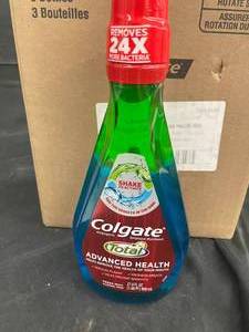 lot 749 image: Colgate Total Mouthwash 3 bottles