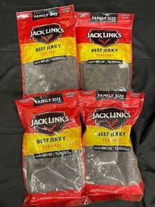 lot 696 image: Jack Links Teriuyaki 4 family size bags&nbspBest&nbspBy 04212023