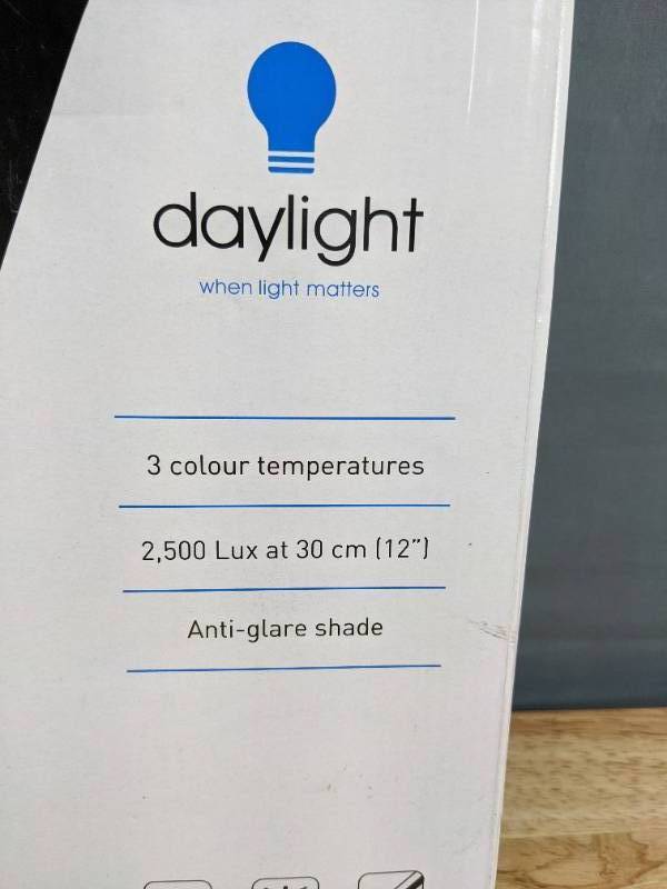 lot 13A image: Brand New Daylight Electra Lamp with Anti-Glare Shade I