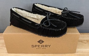 lot 72C image: Sperry Womens Junior Trapper Moccasins Size 7 N