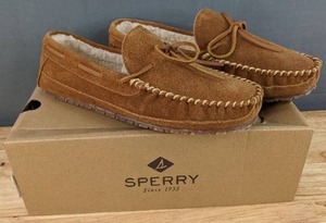 lot 81C image: Sperry Mens Trapper Moccasins Brown Size 9 N