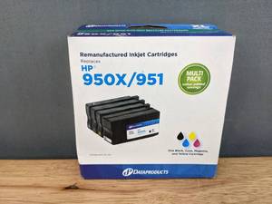 lot 76A image: Brand New Data Products Black XLCyanMagentaYellow 4-High Yield Ink For HP950XL951 Y