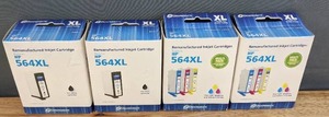 lot 68A image: Brand New Dataproducts Remanufactured Inkjet Cartridges for HP 564XL, (2) Black, (2) Tricolor Y