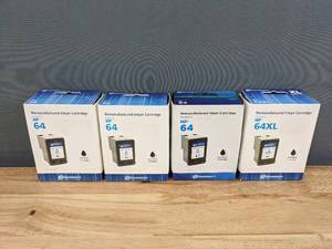 lot 89A image: Brand New (4) Dataproducts Ink Cartridge Compatible with HP 64 Ink Series Y