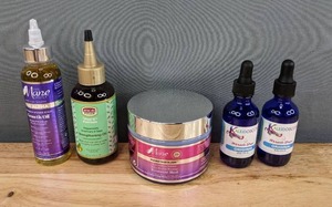 lot 65A image: Brand New Hair Care Product Bundle The Mane Choice Growth Oil and Mask, African Pride Strengthening Oil, and Kaleidoscope Miracle DropsPackage Retails for $65.51 I