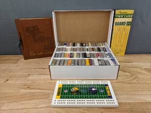 lot 104 image: Collections of 72 Playing Card Decks, Vintage Playing Cards and Cribbage Boards E