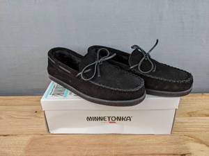 lot 43D image: Mens Minnetonka Pile Lined Hardsole Slipper Size 10W N