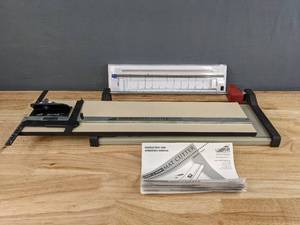 lot 79A image: Vintage Logan Push Style Mat Cutter, Model 2000, Susis Uncut 175, & More E