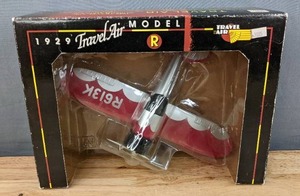 lot 62A image: 1929 Travel Air Model R Airplane Die Cast Metal Collector Edition Bank B